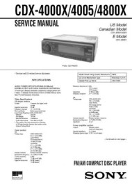 CDX-4005 Service Manual