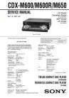 CDX-M650 Service Manual