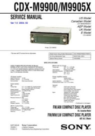 CDX-M9905X Service Manual