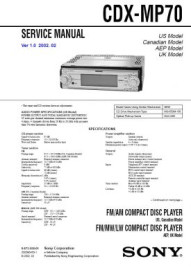 CDX-MP70 Service Manual