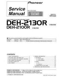 DEH-2100R Service Manual