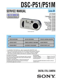 Cybershot DSC-P51 Service Manual