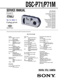 Cybershot DSC-P71M Service Manual