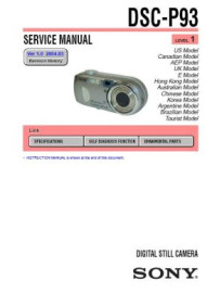 CyberShot DSC-P93 Service Manual