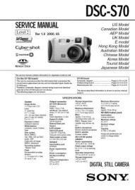 Cybershot DSC-S70 Service Manual