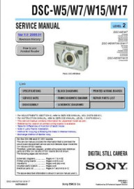 Cybershot DSC-W15 Service Manual