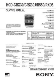 HCD-RXD5 Service Manual