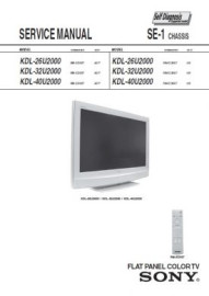 KDL-26U2000 Service Manual