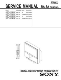 KDP-65XBR2 Service Manual