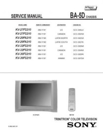 KV-27FS210 Service Manual