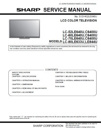 LC-52LE640U Service Manual