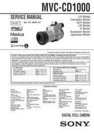 Mavica MVC-CD1000 Service Manual