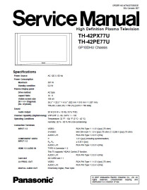 TH-42PX77U Service Manual